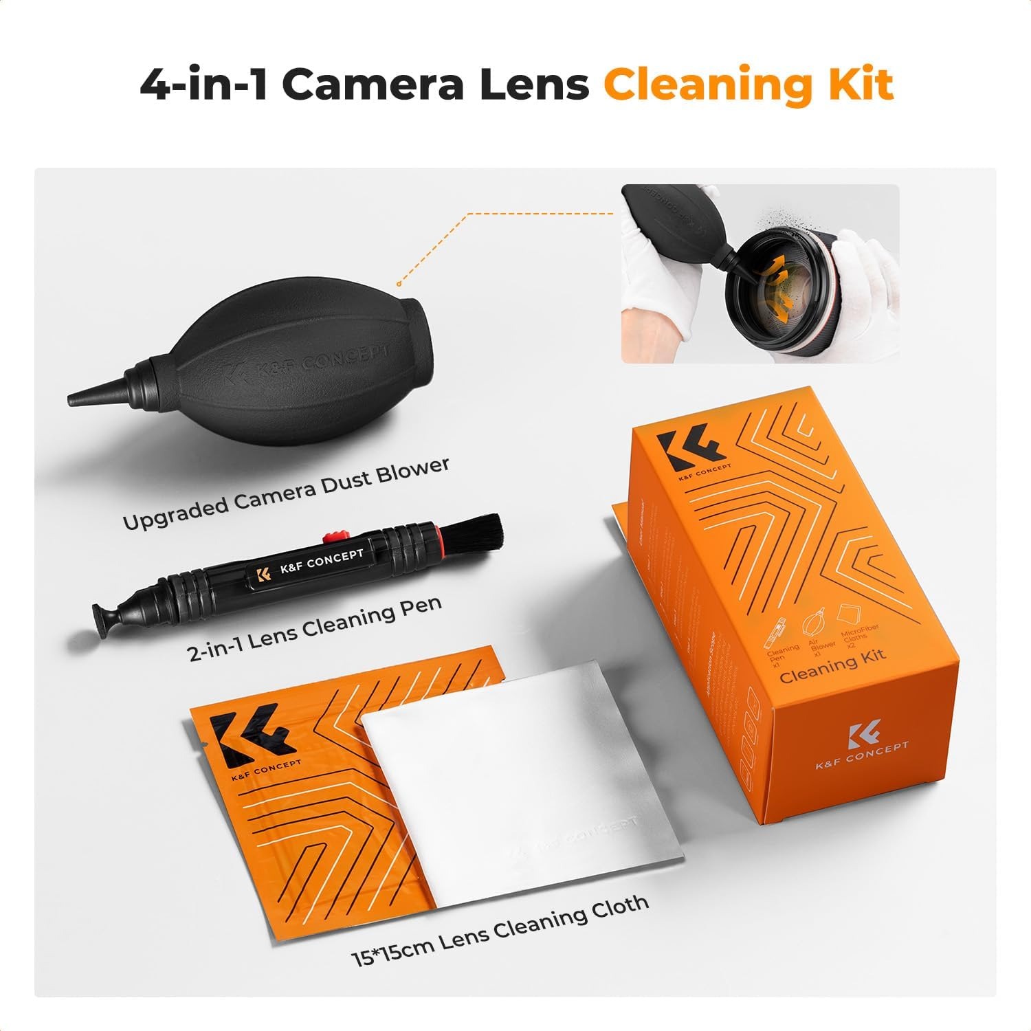 K&F Concept 4-in-1 Camera Lens Cleaning Kit