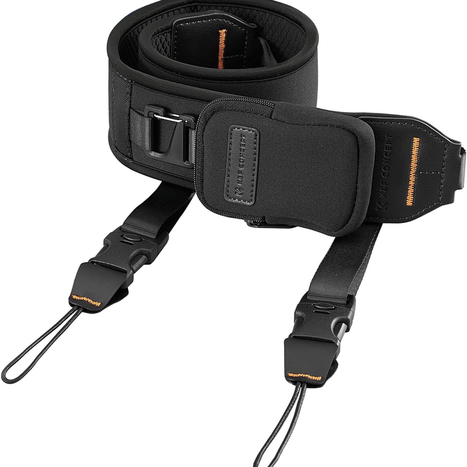 Wide Neoprene Camera Strap with Zip Pocket
