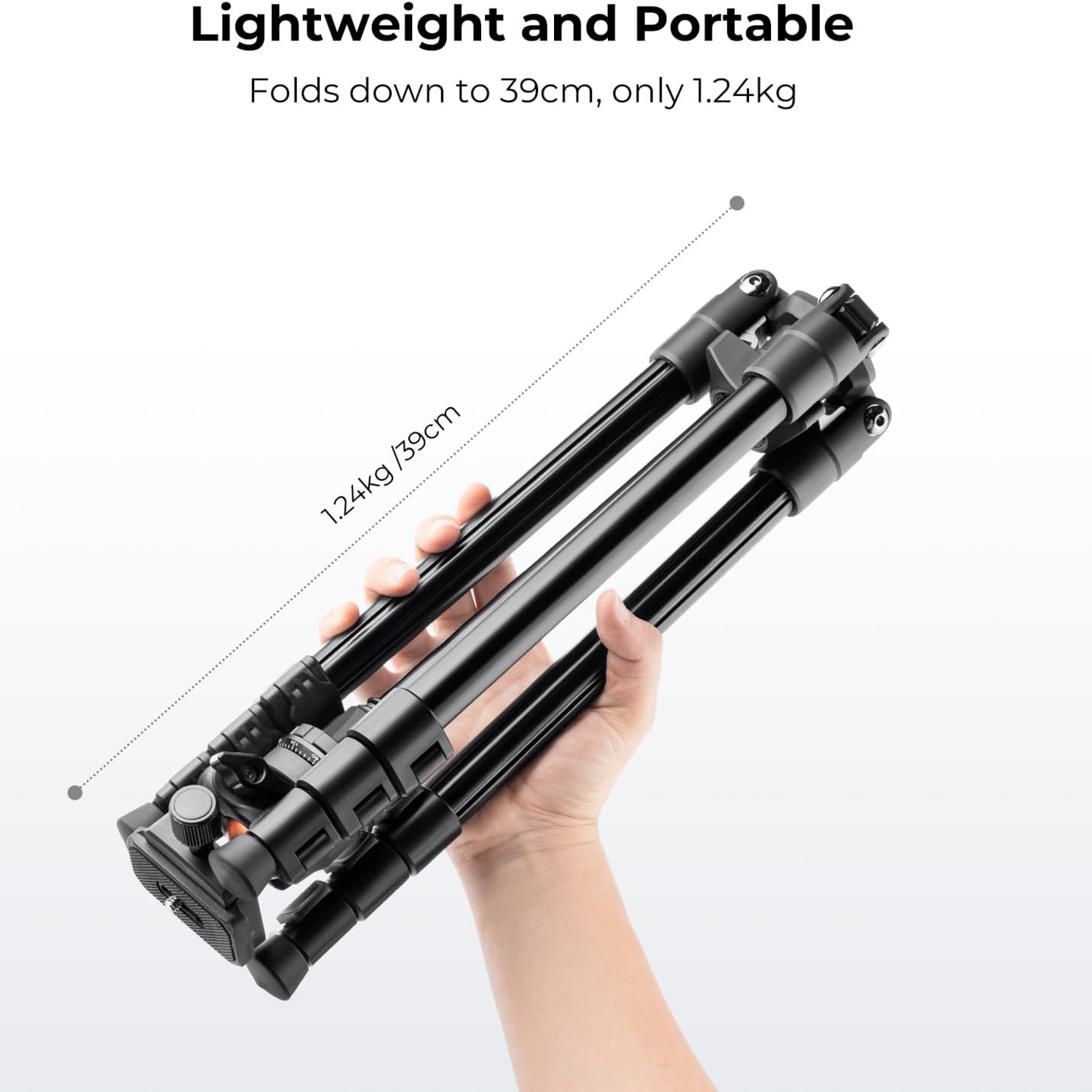163cm Lightweight Travel Camera Tripod with 28mm Ball Head