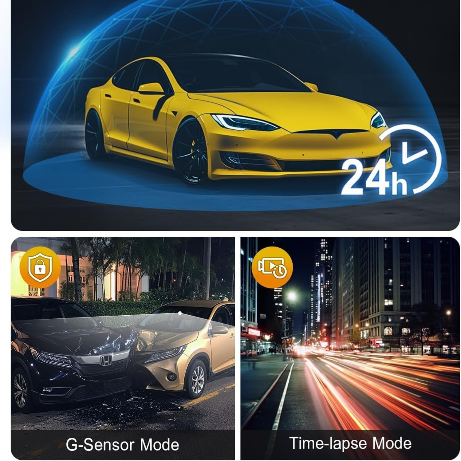 GKU D200 4K Front Dash Cam with Built-In WiFi