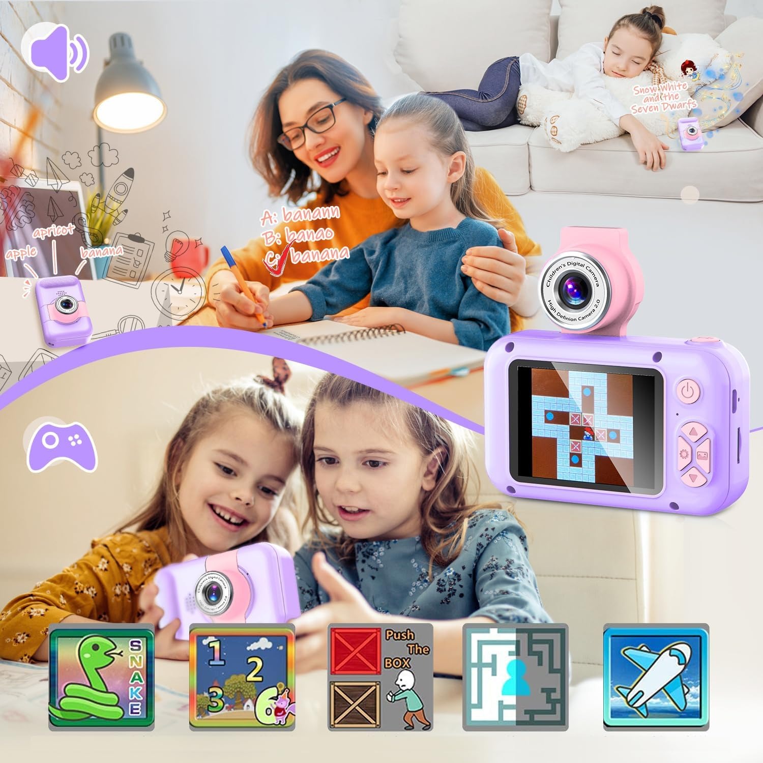 ARNSSIEN Kids Camera with 180° Flip Lens: image 5