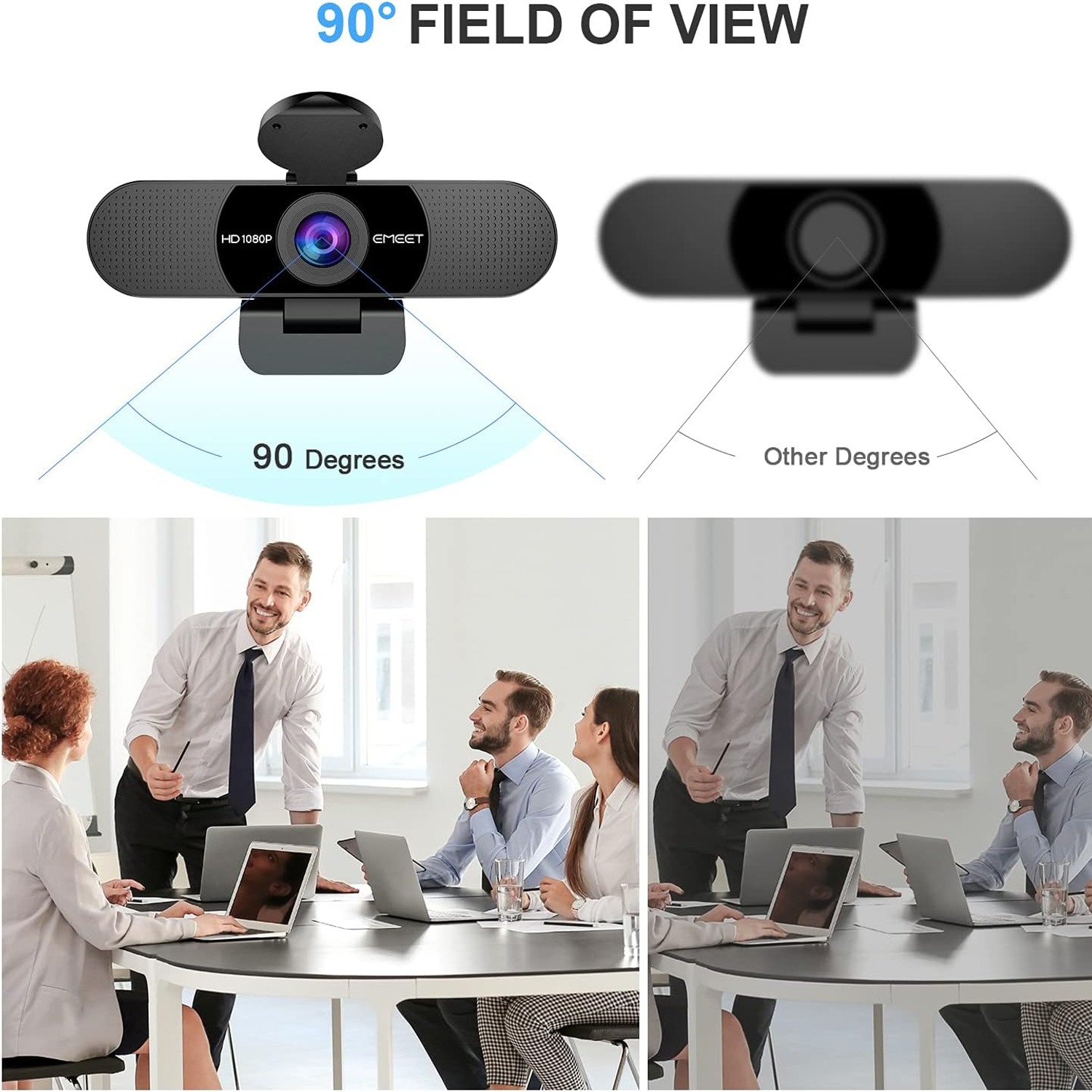 eMeet C960 1080p Webcam with Dual Noise-Cancelling Microphones